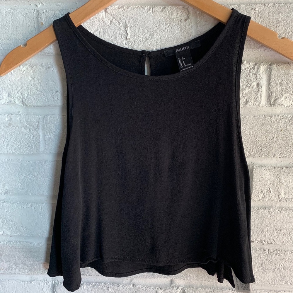 Forever21 Black Sleeveless Blouse NWOT